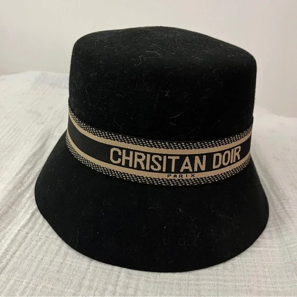 « Chrisitan Doir » Black Bucket Hat, made in Parix! 😄 - Picture 1 of 5